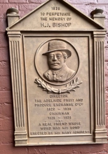 plaque – H J Bishop 