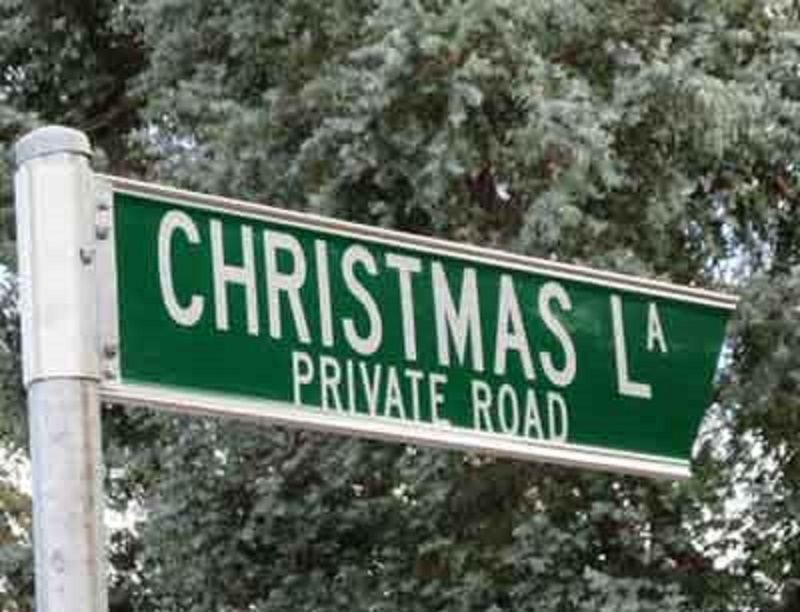 Christmas Lane sign