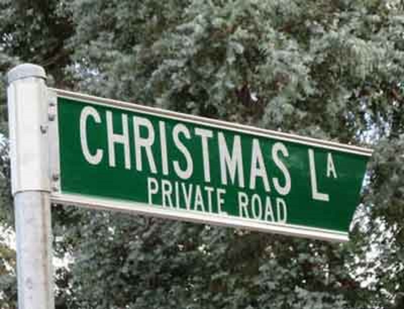 Photo Christmas Lane sign