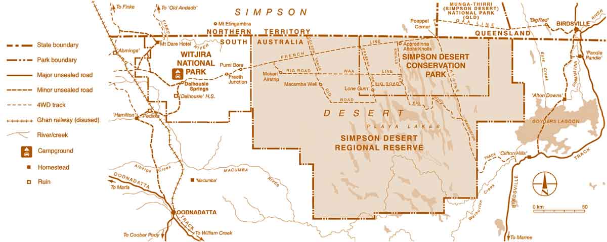 Simpson Desert Map