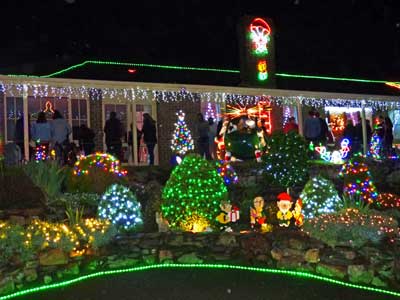 Christmas Lane Lights Display, Lobethal, SA., Australia