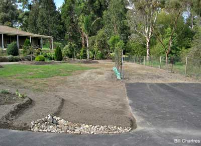 Front garden at completion of subdivision