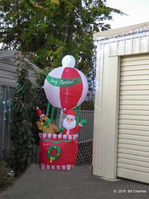 Santa hot-air balloon
