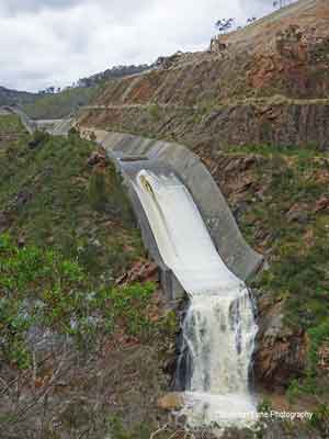 The Kangaroo Creek Weir Spillway.