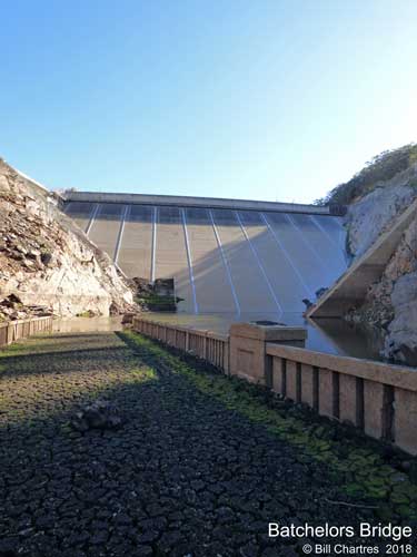 Kangaroo Creek Dam Wall, with Batchelors Bridge