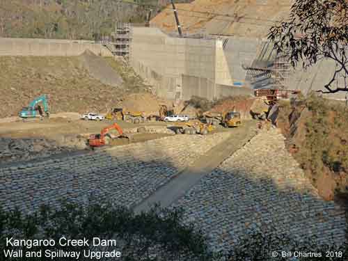 Kangaroo Creek Dam wall embankment